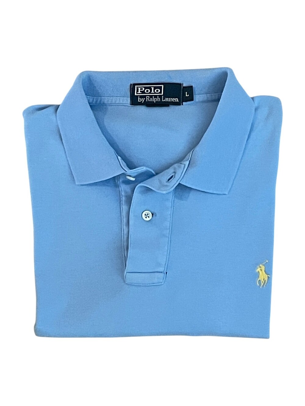 Ralph Lauren Polo LARGE Lt Blue S/S Polo Shirt Classic Fit